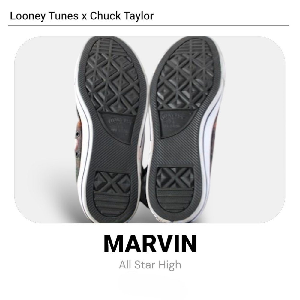 Chuck Taylor x Looney Tunes All Star High Marvin the Martian Sneaker NWOT No Box - Picture 6 of 10